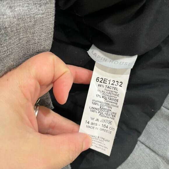 Lapin House Girls Winter Coat Faux Fur Hood Belted Quilted Jacket Size 14 - Picture 3 of 8